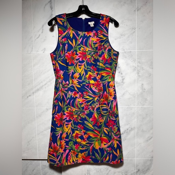 Never worn J. Crew Multi-Color Floral Canvas Dress size 8 - Picture 2 of 16